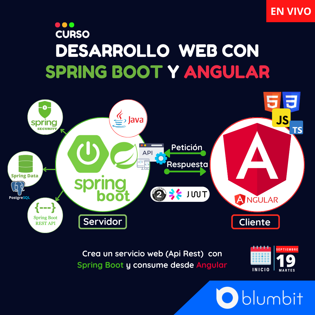 CURSO DESARROLLO WEB CON SPRING BOOT Y ANGULAR