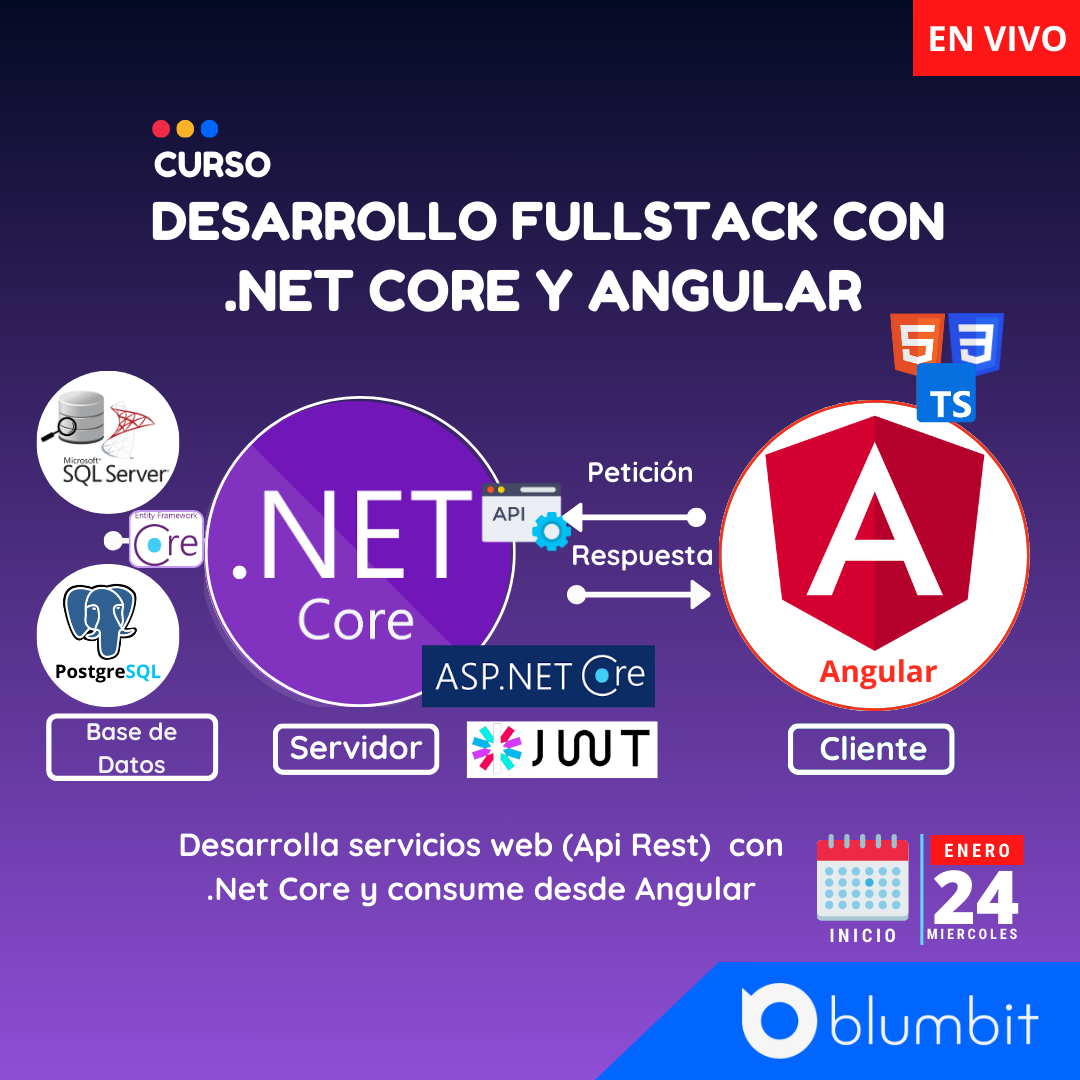 CURSO DESARROLLO FULLSTACK CON .NET CORE Y ANGULAR V2