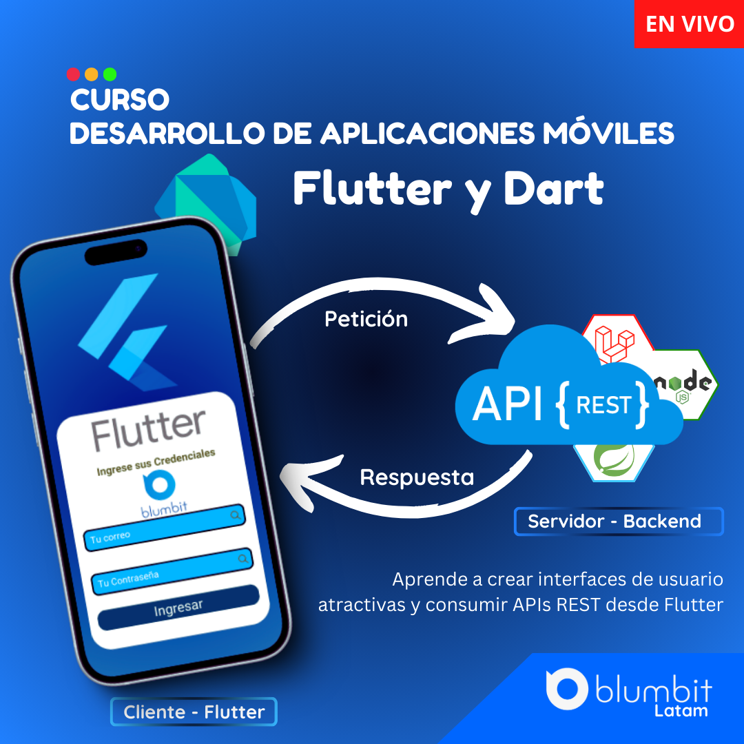 CURSO DESARROLLO DE APLICACIONES MÓVILES CON FUTTER Y DART