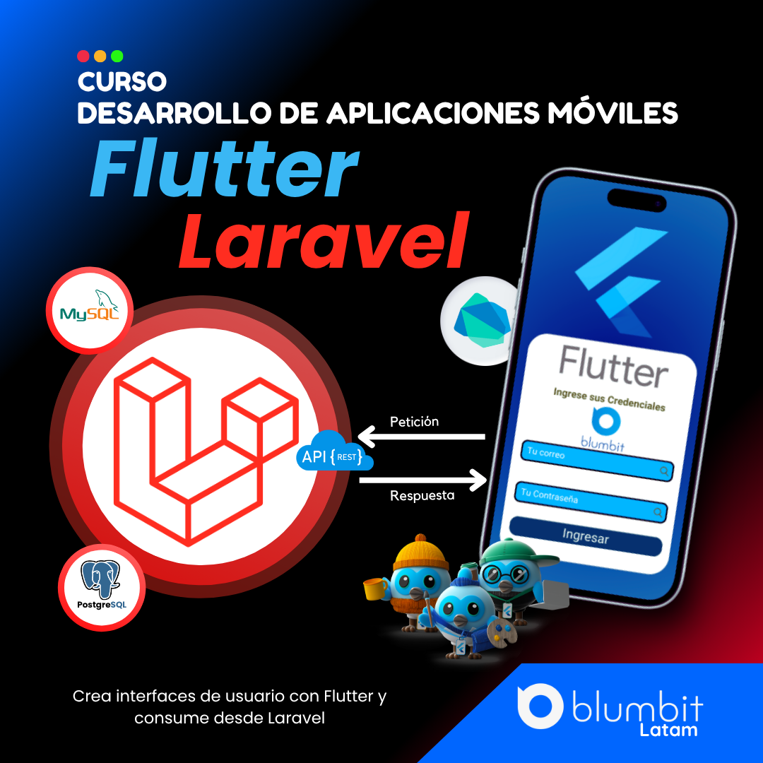 CURSO DESARROLLO DE APLICACIONES MOVILES CON FLUTTER Y BACKEND LARAVEL V3