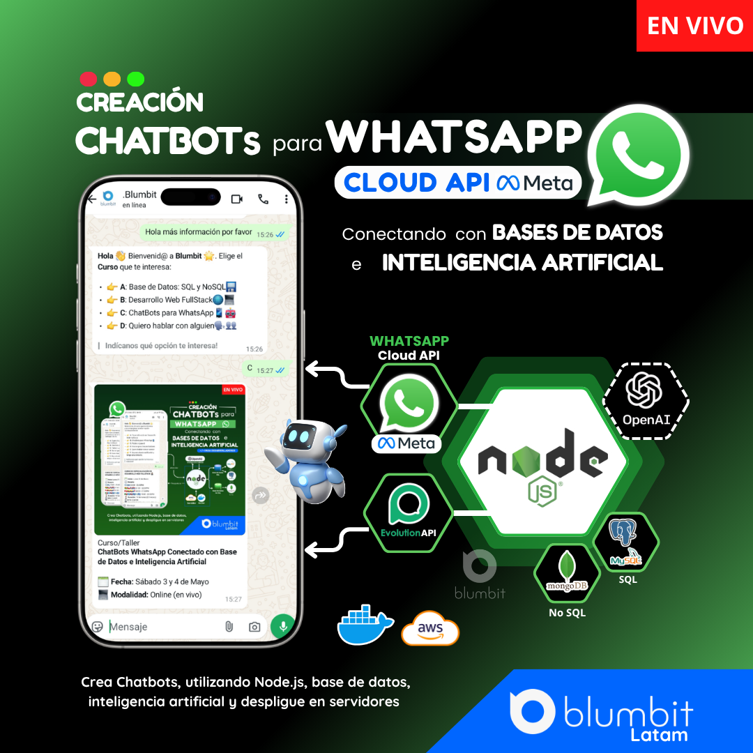 CURSO CREACION DE CHATBOTS CON WHATSAPP API CLOUD V3
