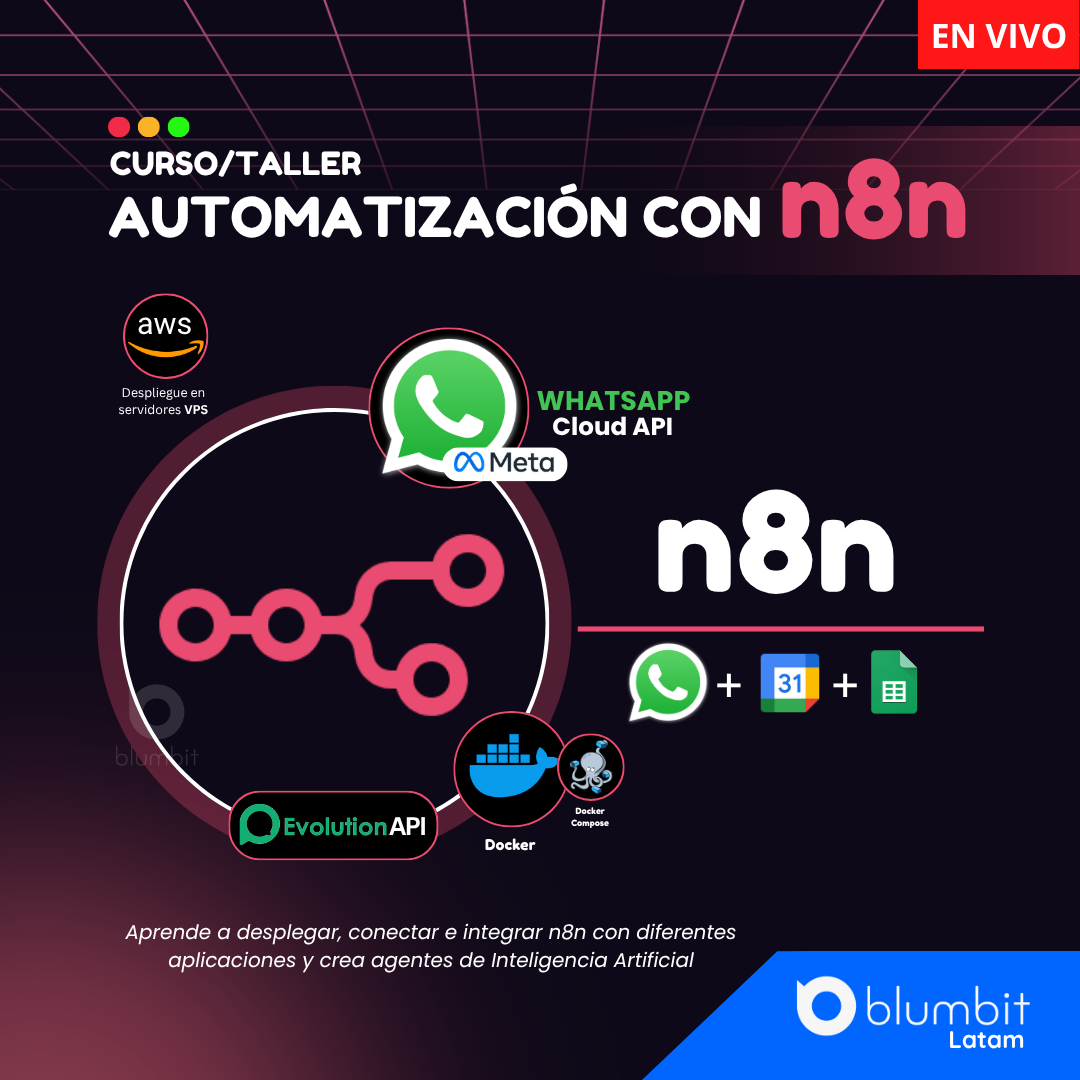 CURSO/ TALLER AUTOMATIZACIÓN CON N8N V9