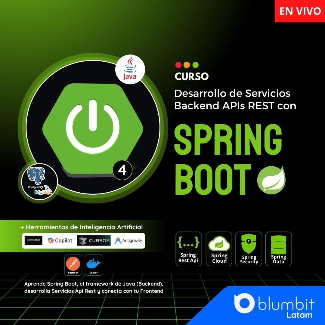 CURSO DESARROLLO AVANZADO DE SERVICIOS WEB API REST CON SPRING BOOT V6