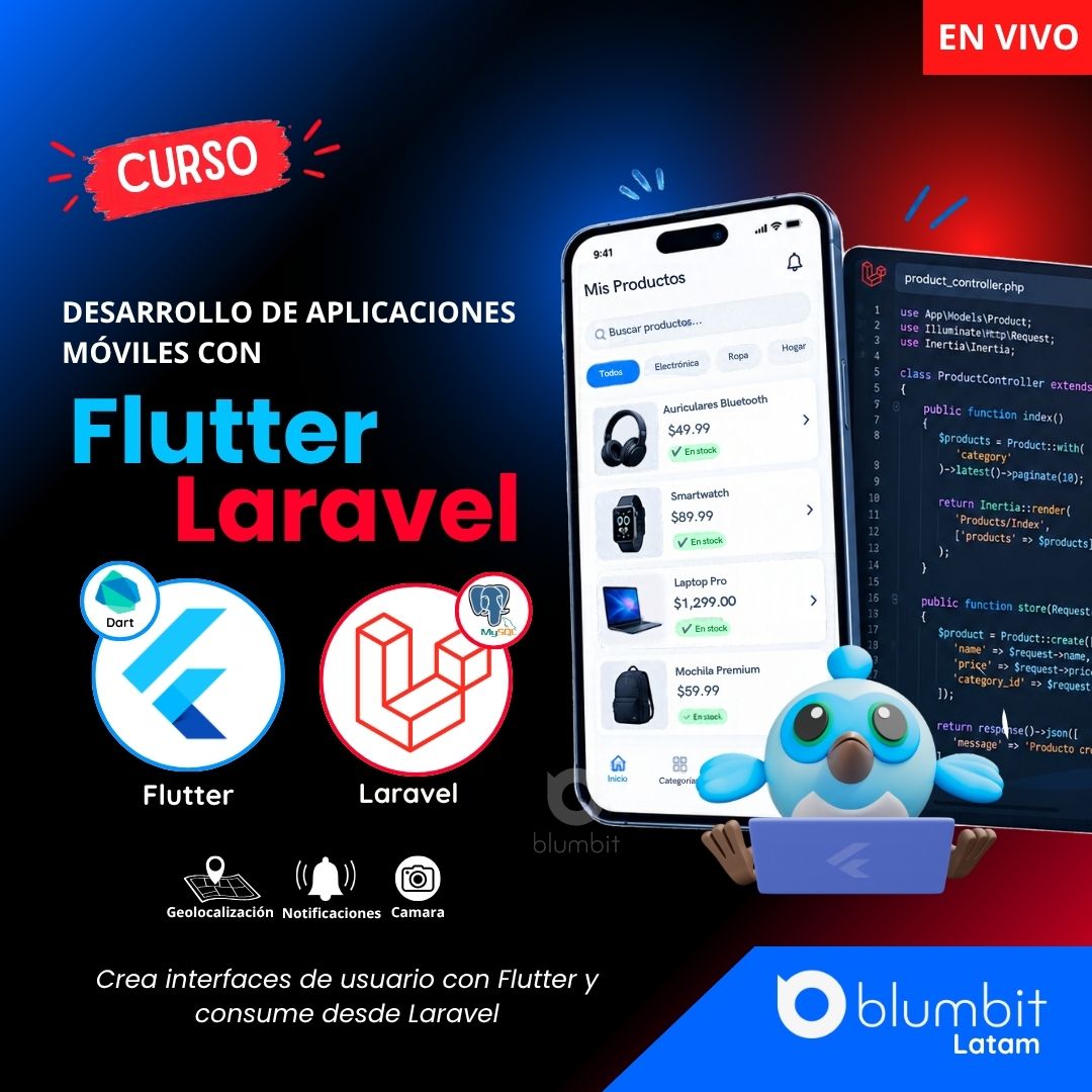 DESARROLLO DE APLICACIONES MÓVILES CON FLUTTER Y LARAVEL V5